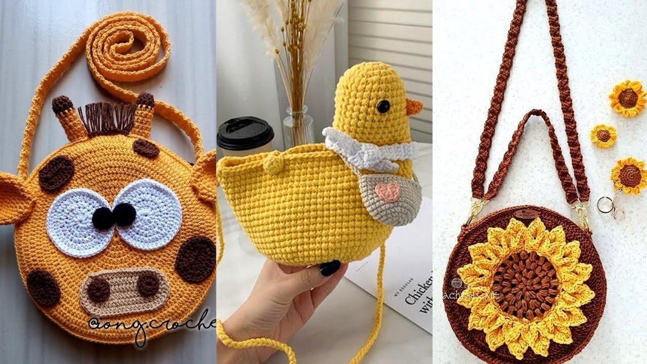 Crochet Purse Design Collection, क्रोशिया फ्रॉक, Crochet,Crochet Baby Dress, #beautyhorizonandart