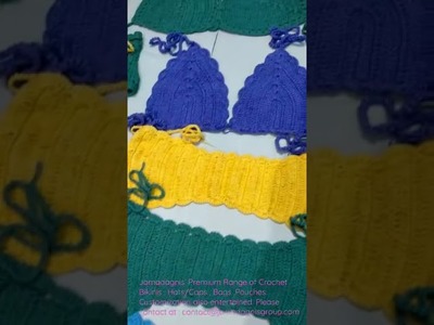 Jamadagnis’ Premium Range of Crochet Bikinis, Hats & Bags. Contact at : contact@jamadagnisgroup.com