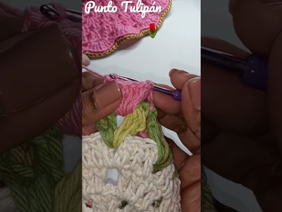 Punto Tulipán a Crochet #SHORTS #crochet