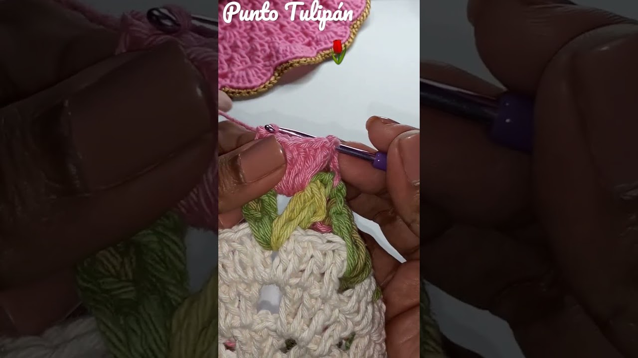 Punto Tulipán a Crochet #SHORTS #crochet