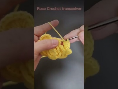 Rose crochet technique#handmade #crochet #knitting #手作り#핸드메이드 #งานฝีมือ#かぎ針#갈고리 바늘#โครเชต์