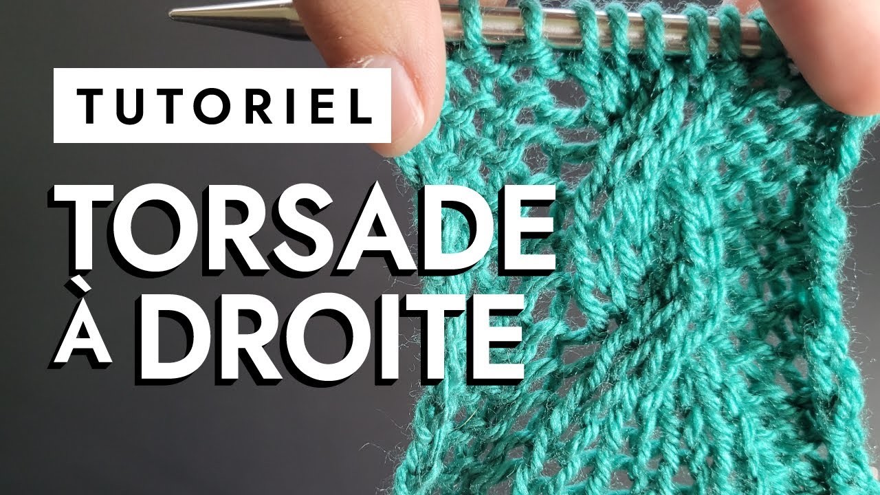 Torsade Penchée À Droite (C4B) - Tutoriel Tricot