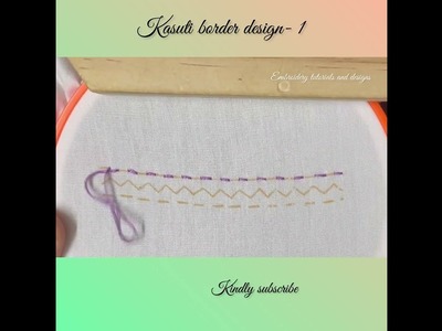 50 kasuti border designs - #kasuti border 1 #shorts #ytshorts #indianembroidery
