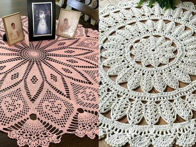 Crochet Table Mat, Thalpos Design, क्रोशिया फ्रॉक, Crochet,Crochet Baby Dress, #beautyhorizonandart