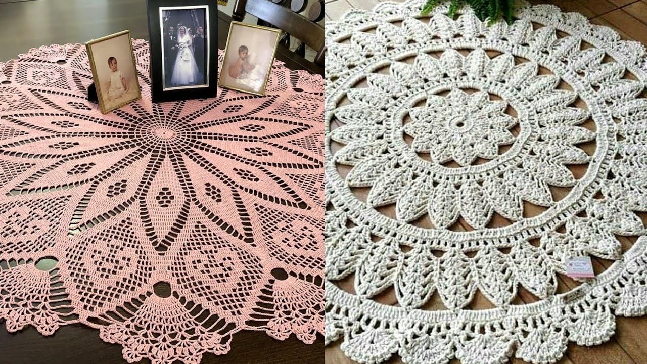 Crochet Table Mat, Thalpos Design, क्रोशिया फ्रॉक, Crochet,Crochet Baby Dress, #beautyhorizonandart