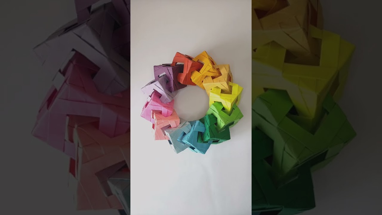 ORIGAMI CUBES RING #origami #origamicraft #shorts #papercraft #ring #cube #cubes #papercube