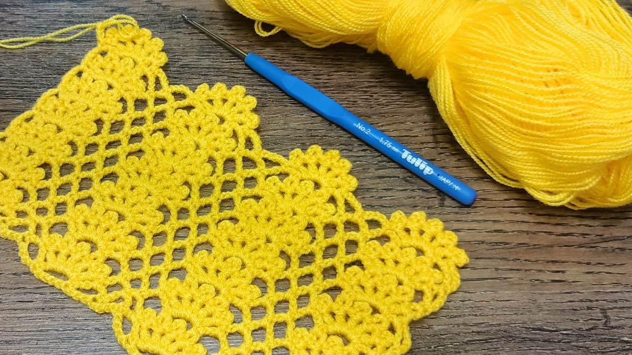 Super ???? Very Easy And Showy Crochet Knitting Pattern Making ???? Çok Kolay Tığ İşi Örgü Modeli Yapımı