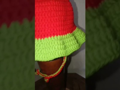 Watermelon Crochet Baby Hat #crochet #crochethat #topirajut #rajut #amigurumi#shorts