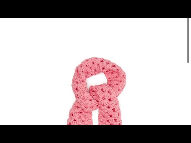 Chunky crochet Miu Miu inspired scarf.