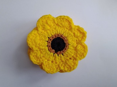 Crochet doily. Crochet flower. কুশিকাটার ফুল. কুশিকাটার গ্লাস মেট।