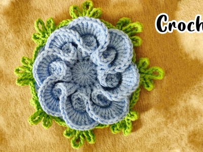Crochet flower scoaster