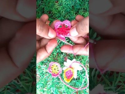 #crochet flower#সুতা দিয়ে কত সুন্দর ফুল তৈরী করা যায়#কুরুশ#কুশিকাটা#short#????️????️????️????️????️????️