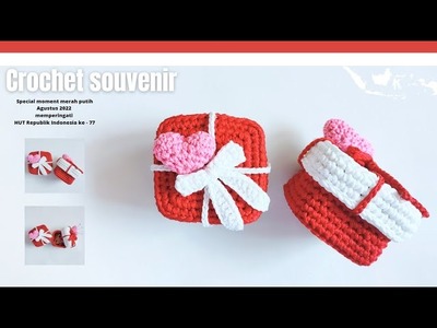 Crochet souvenir container | merenda wadah souvenir dan pin bearing ( subtitle)