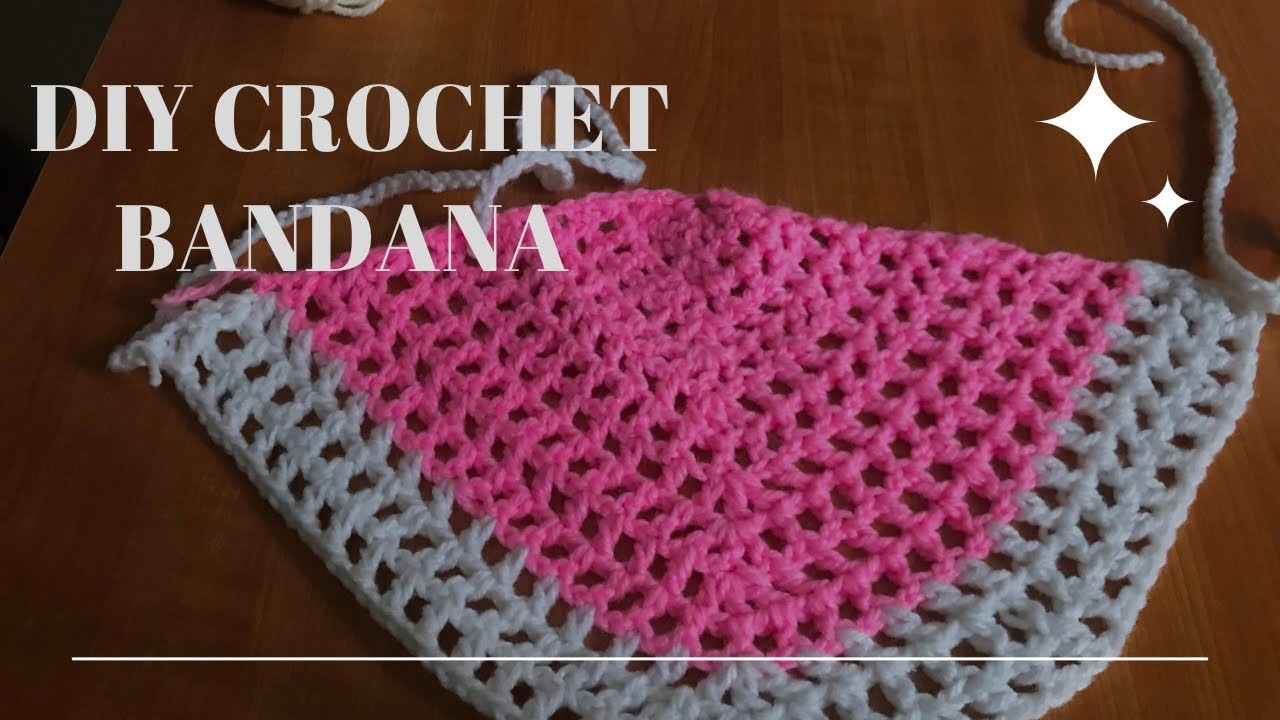 DIY Crochet Bandana|Crochet Head Scarf