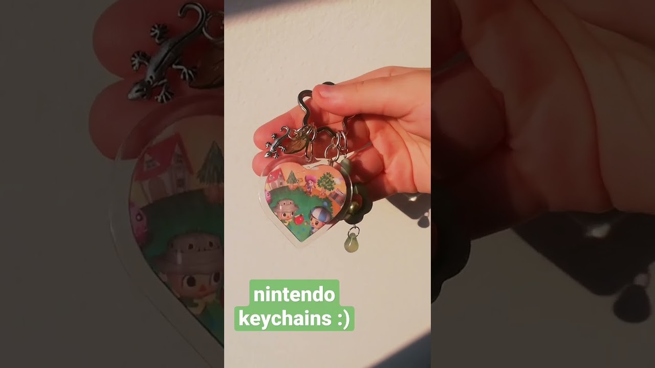 Nintendo inspired keychains :) #nintendo #animalcrossingnewhorizons #animalcrossing #diy  #jewelry