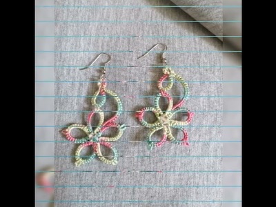 Tatting_Boucles d'oreilles pour un été en frivolité