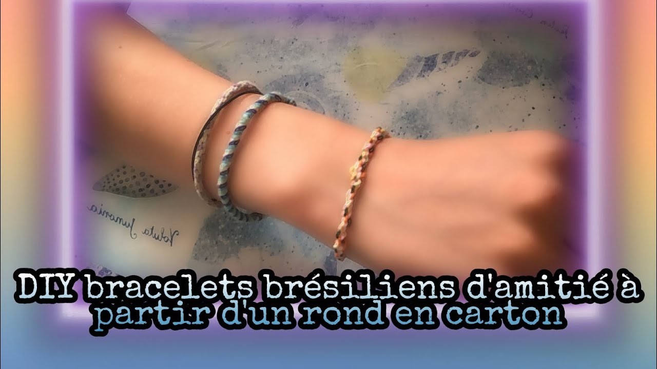 Diy bracelets brésiliens d’amitié à partir d’un rond en carton