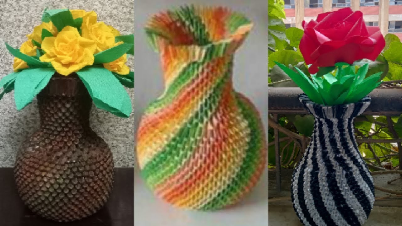 فازة من الاوريجامى origami 3d vase