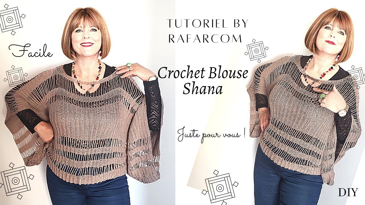 Crochet Blouse Boho "Shana" Super Facile avec "détails précis"????special gauchers