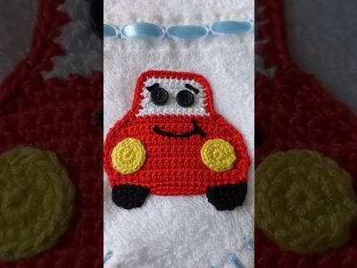 Crochet: Sandalias Alex y toallita con aplicación de cars #Shorts