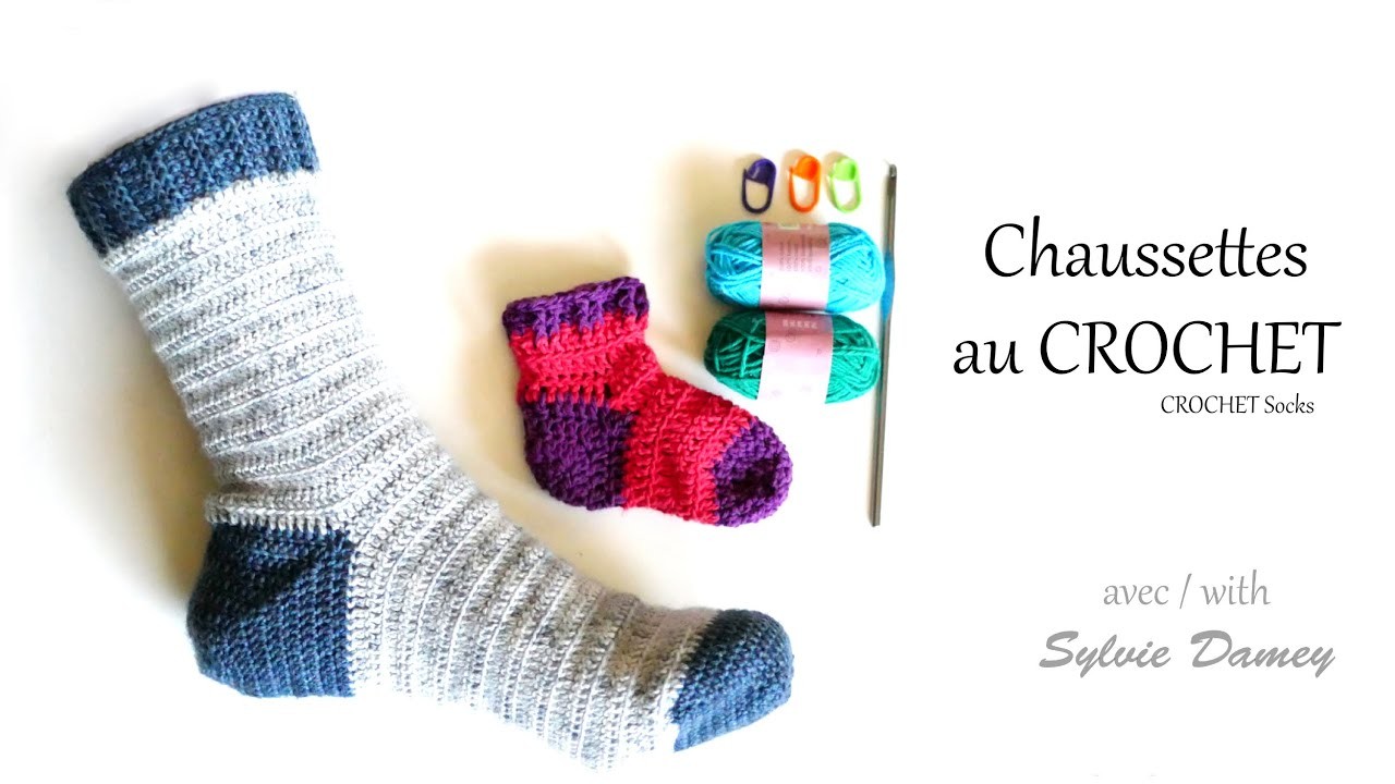 Crocheter des Chaussettes - Tuto de mini-chaussettes au crochet