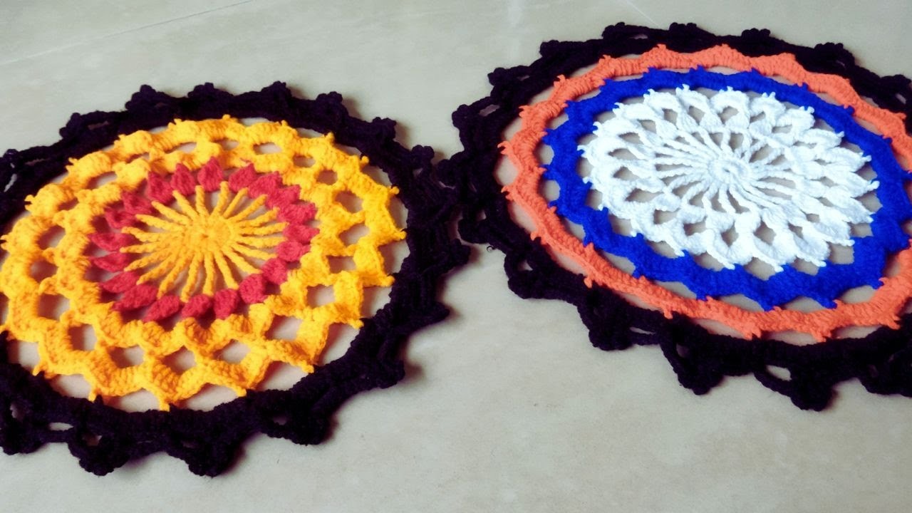 Thalposh Pattern || Crochet Woolen Thalposh || Tablecloth || न्यू थालपोश पैटर्न????