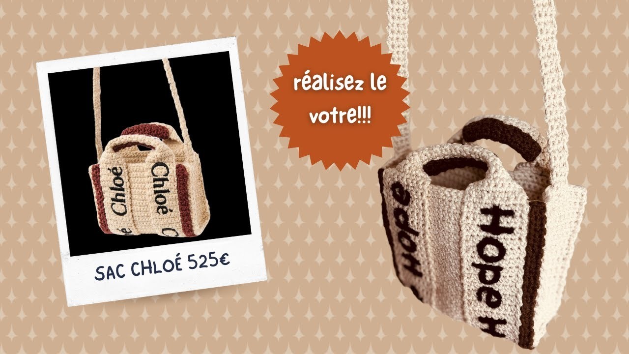 Tuto mini sac au crochet inspiré du sac Chloé à 525€!!!