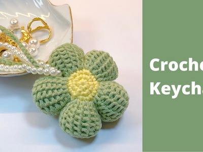 Crochet keychain | Crochet Afghan flower