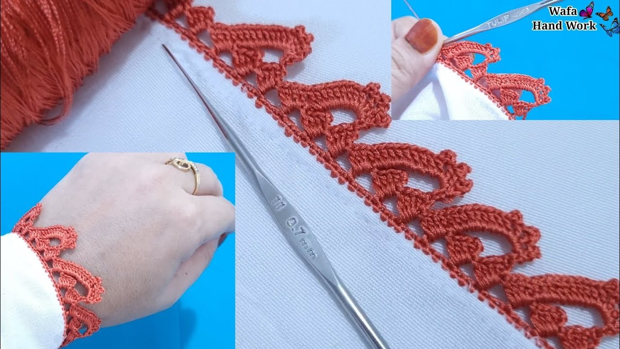 New Beautiful Crochet Lace Design ???? Dupatta, Neck, Sleves, کروشیا ڈیزائن _ कुरेशिया Desgain