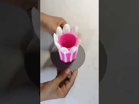 Plastic Spoons Flower Vase #shorts #youtubeshorts #viral