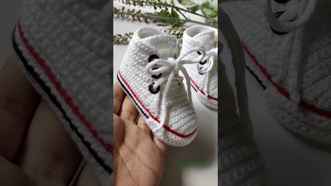 Zapatos de bebé a #short  #crochet #katitascrochet