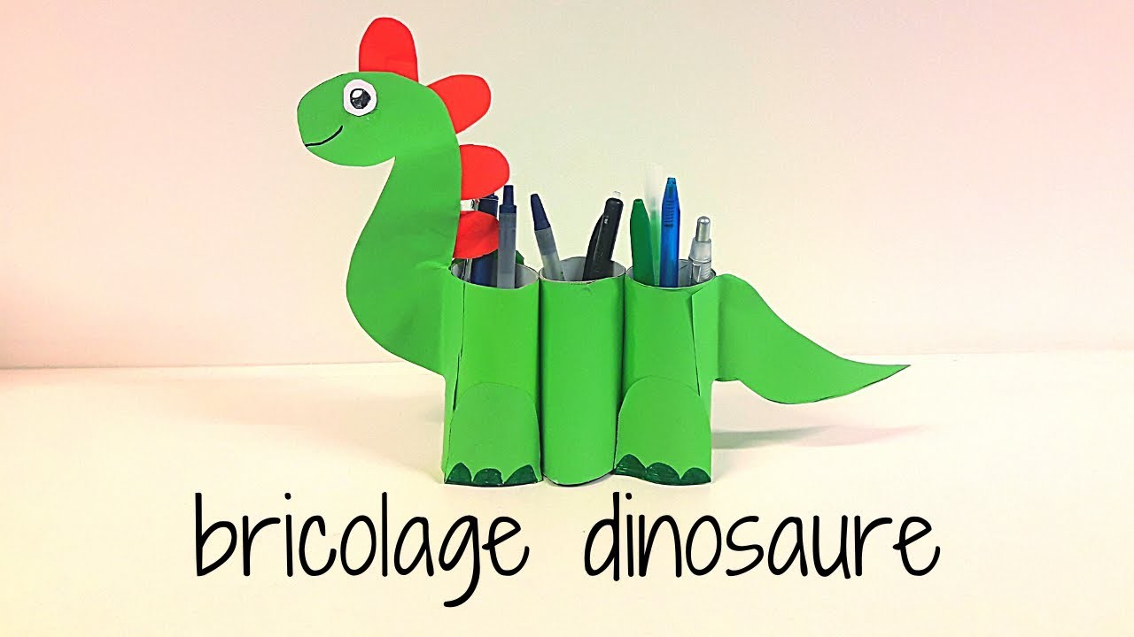 Bricolage dinosaure (porte crayon)