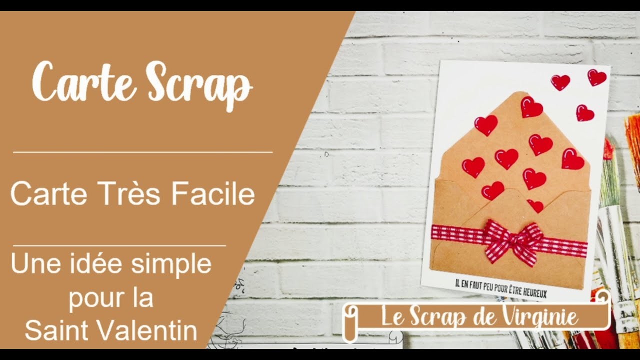 Carte Scrap - Une idée toute simple pour la Saint-Valentin