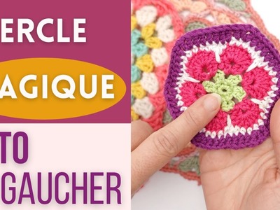 GAUCHER TUTO - Comment faire un cercle magique au crochet ? Crochet débutant, version pour gauchère