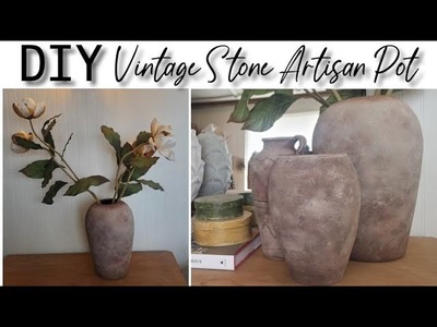 HOW TO MAKE THE BEST AGED STONE VASE - 3 DIFFERENT POTS - SAME METHOD