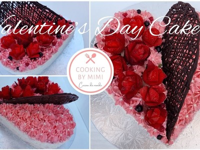 LOVE RED VELVET CAKE À LA FRAISE ???? #valentinescakes