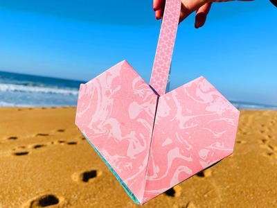 Pochette cadeau en forme de coeur????Heart Bag easy paper