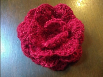 Rosa tejido a crochet