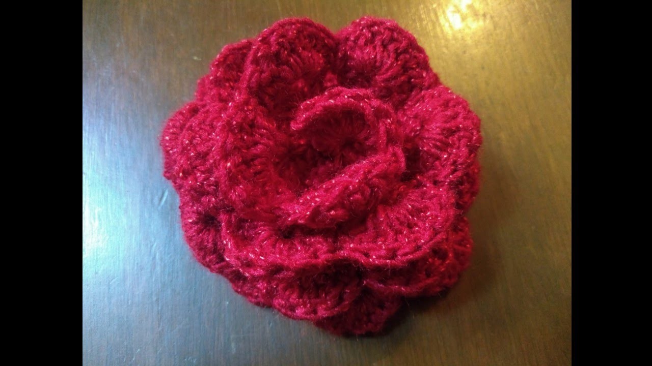 Rosa tejido a crochet