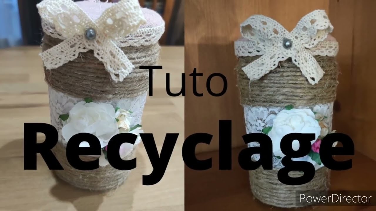 Tuto recyclage bocal en verre #recycle #scrap