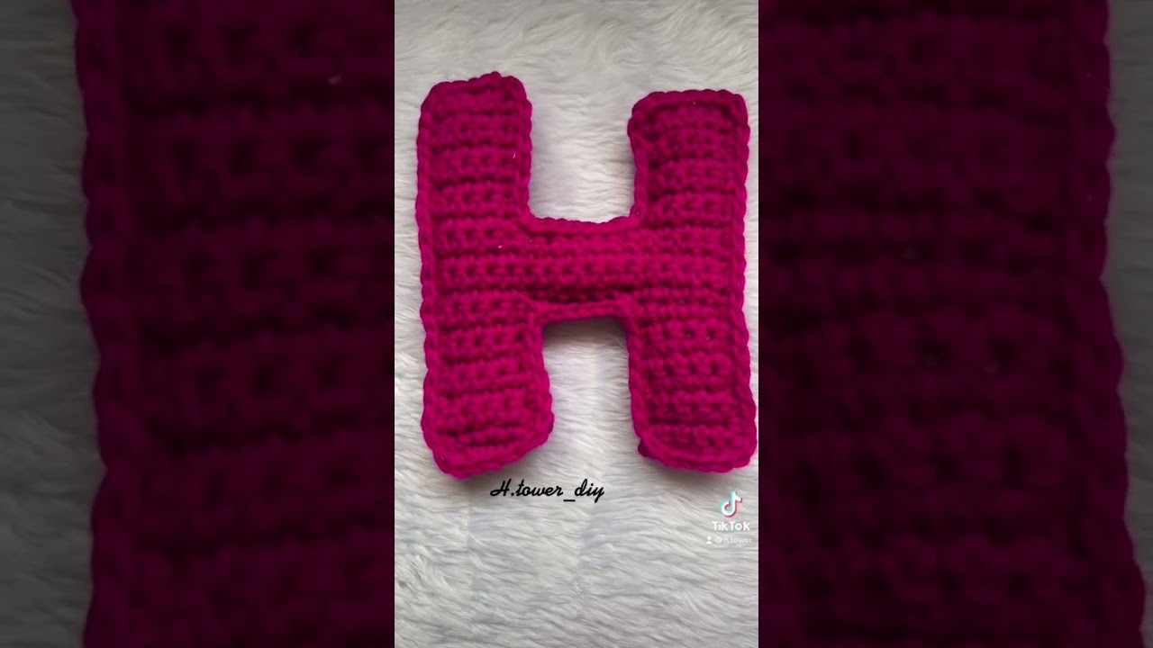 كروشيه حرف H 2023 letter crochet