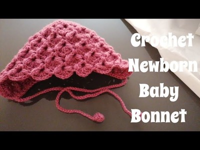 Crochet bonnet tutorial for baby  -baby hat design #crochet