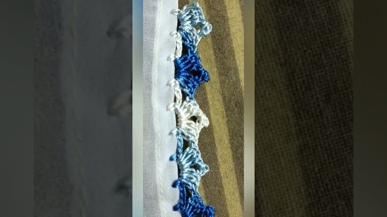 Crochet dupatta lace