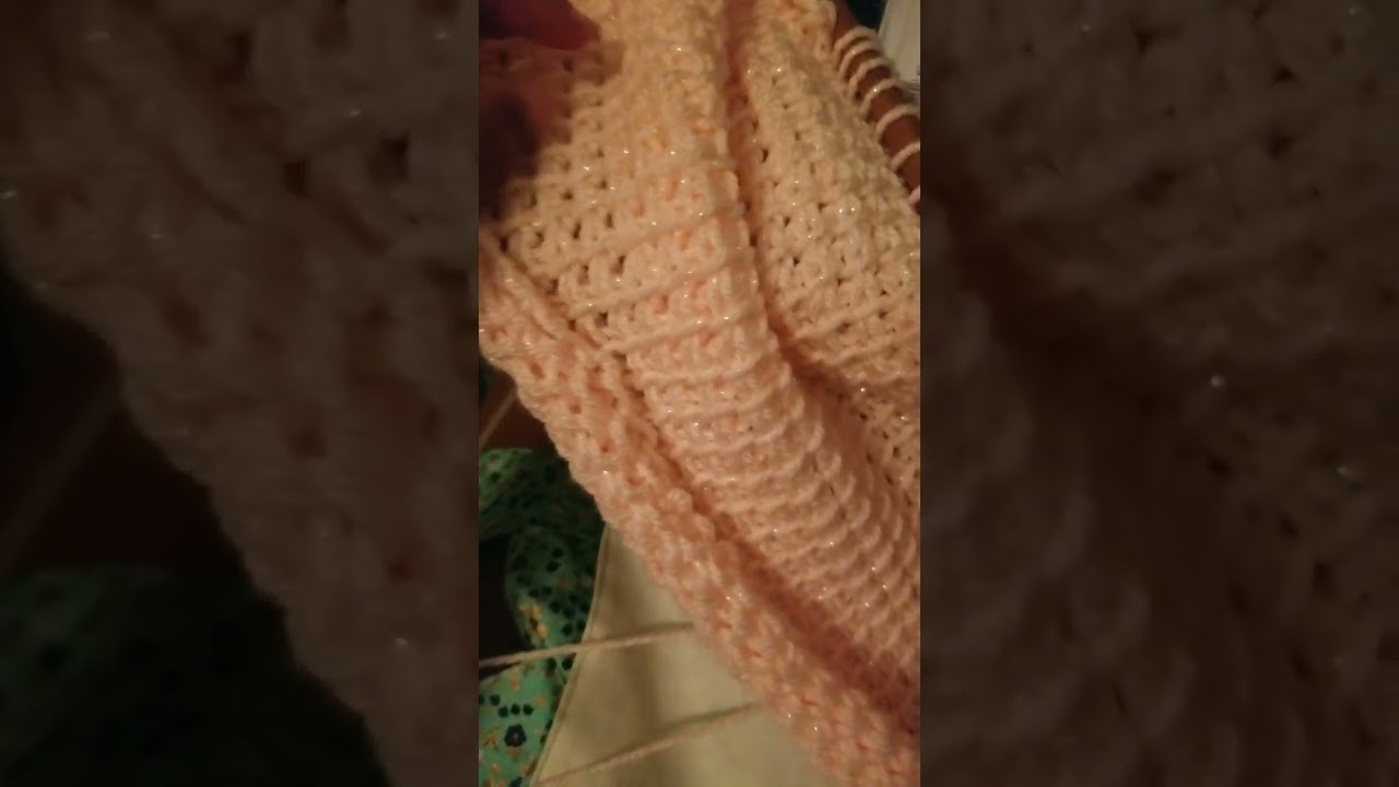 I'm staring a baby pink tunisan crochet afghan