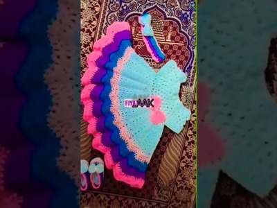 Super ah இருக்கு crochet  rainbow  பேபி மா dress ????
