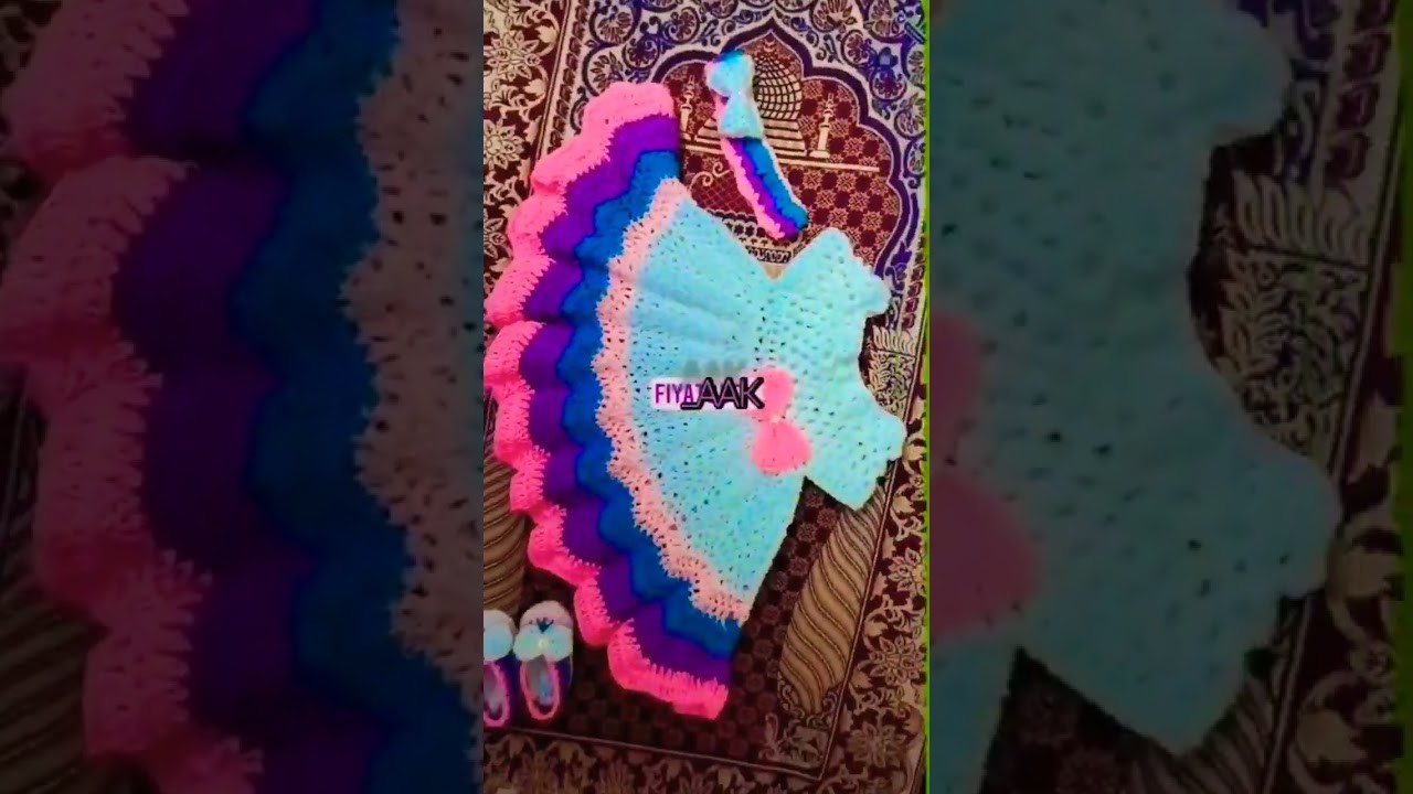 Super ah இருக்கு crochet  rainbow  பேபி மா dress ????