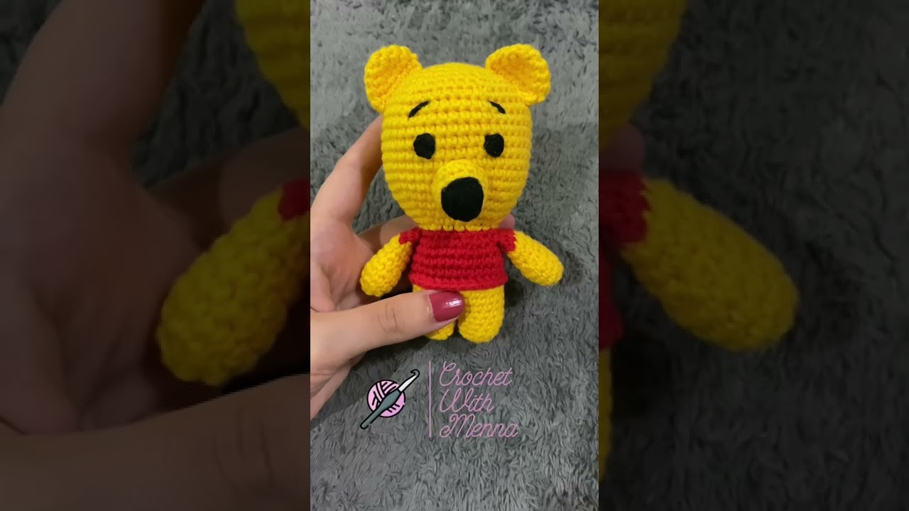 Crochet pooh - crochet amigurumi - بو كروشيه - كروشيه اميجرومي - crochet pattern for beginners