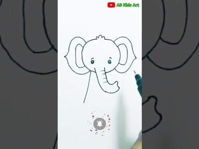Elephant Baby ???? Art | #shorts #abkidsart