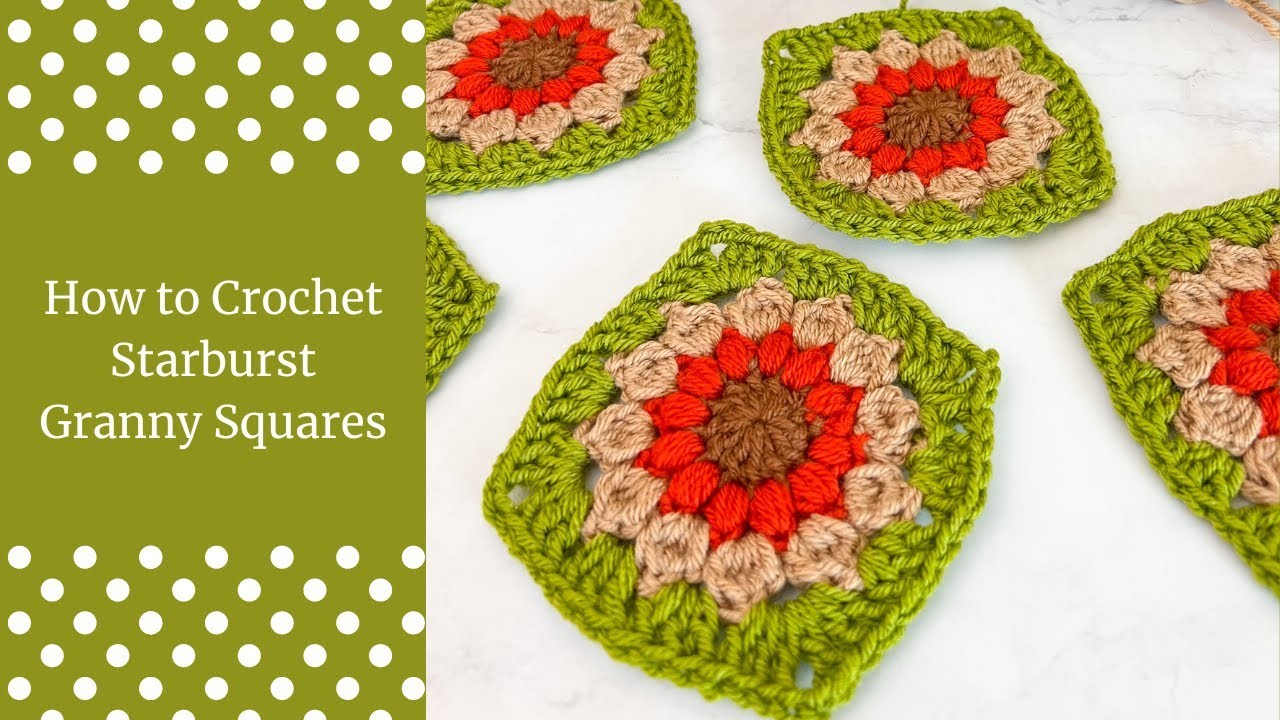Starburst Granny Squares Crochet Pattern
