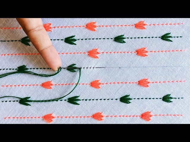 নকশী কাঁথা সেলাই !! Hand Embroidery Bangladeshi Traditional Nokshi Kantha Stitch Tutorial #235